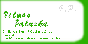 vilmos paluska business card